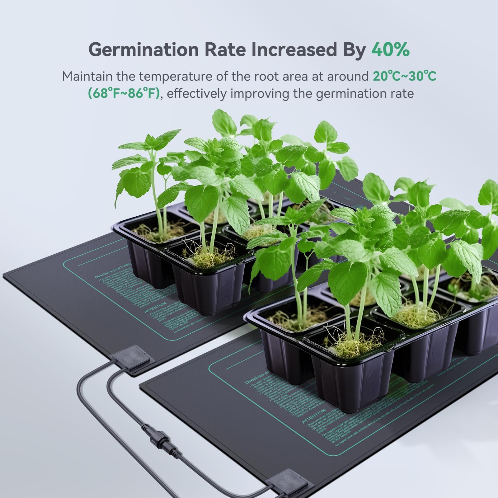 Luxbird CE-certified seedling mat with fire-resistant surface for safety.
