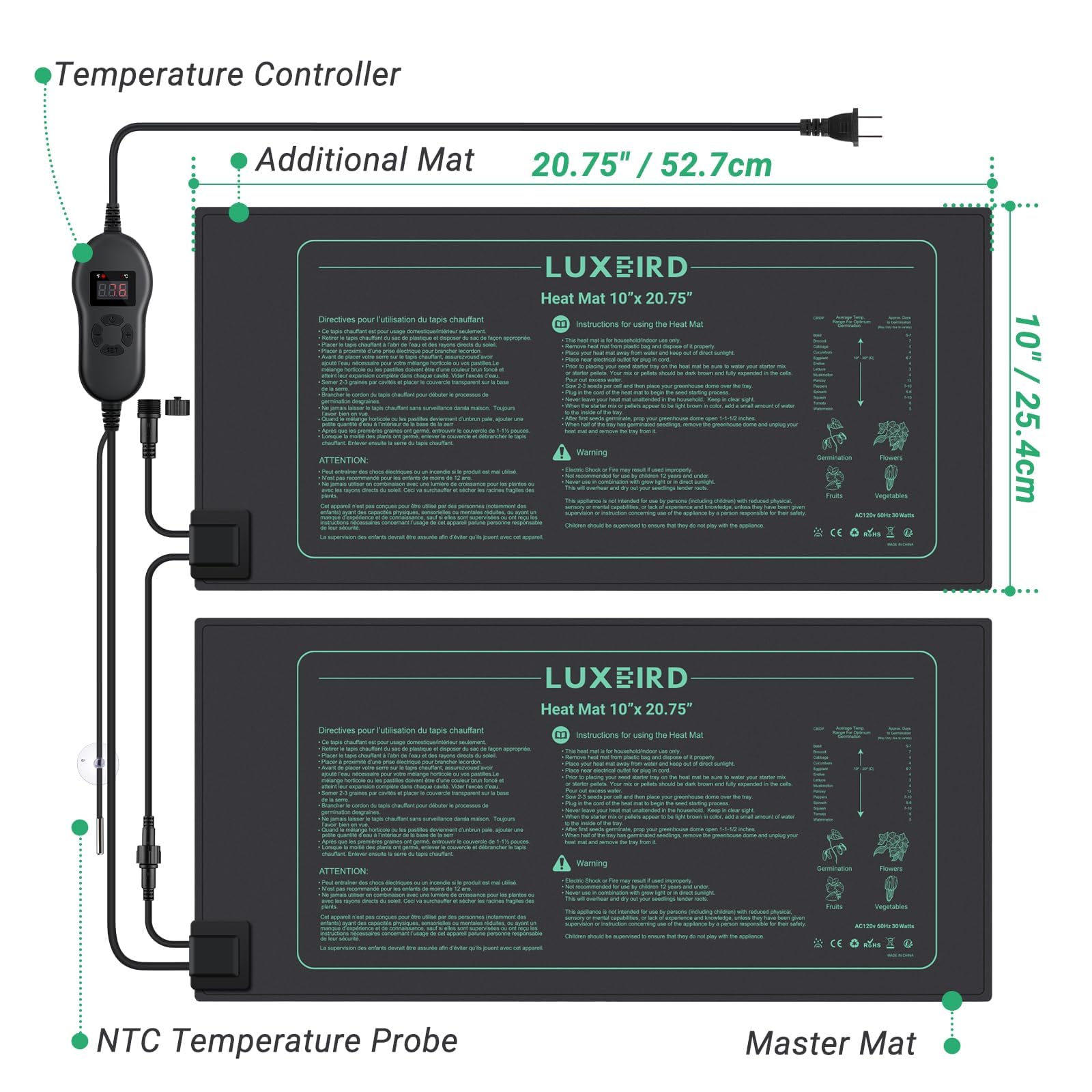 Luxbird mats ideal for hydroponics, home brewing, and DIY fermentation projects.