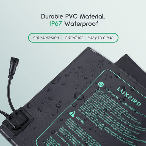 Luxbird mats used in a hydroponics system to stabilize root warmth
