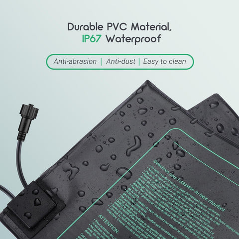 Luxbird HT04 mats with IP67 waterproof rating for humid greenhouse or grow tent use.