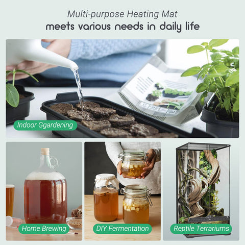 Luxbird seedling heat mats packaging included with controller