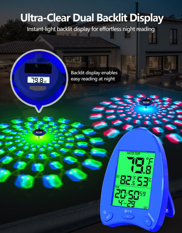 Dual backlit displays ensure easy reading in low light conditions.