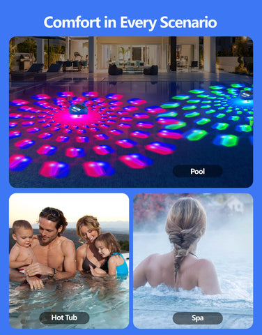 Floating design lets you monitor temperature while enjoying water activities.