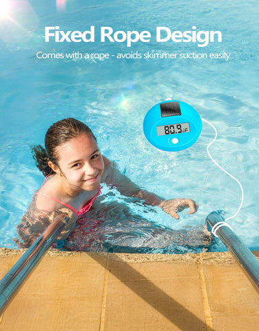 LuxBlue tether rope secures the thermometer to the edge or rail.