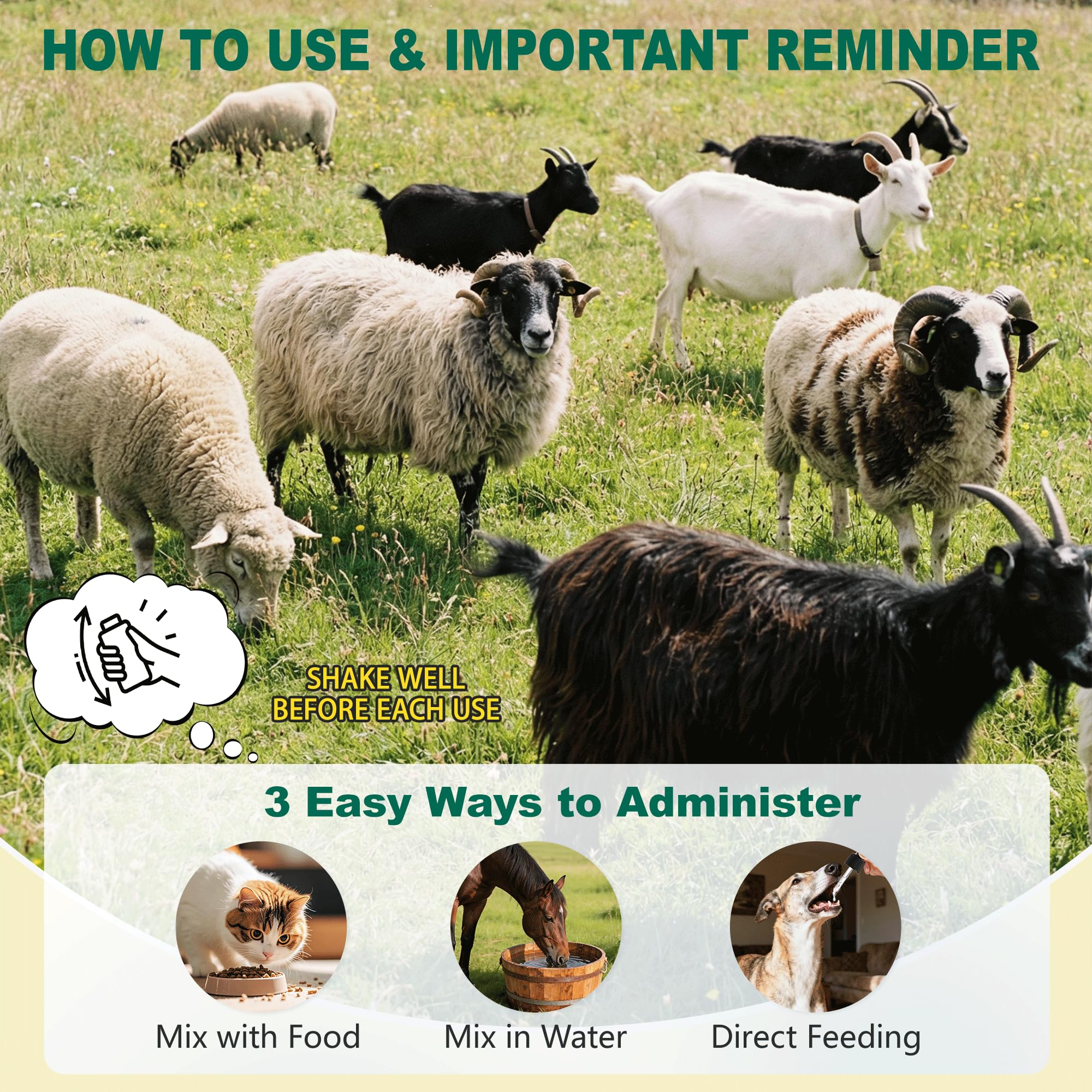 Luxekem dewormer label close-up provides clear instructions and safety notes.