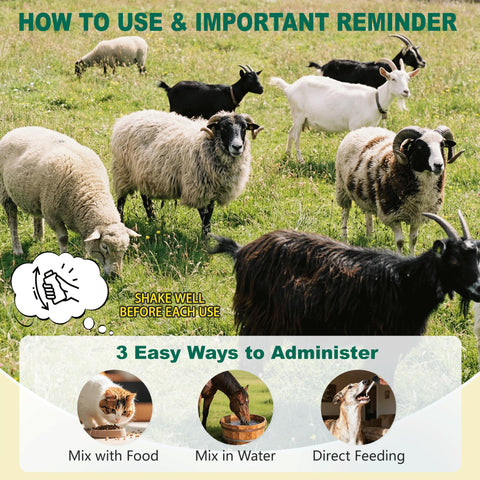Luxekem dewormer label close-up provides clear instructions and safety notes.