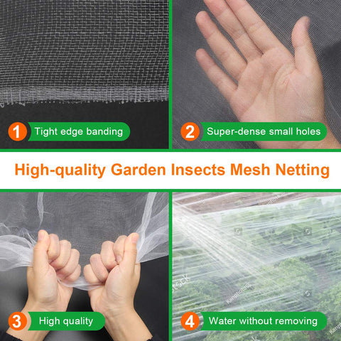 Luxiv 40-mesh-per-inch garden netting balances light and pest control