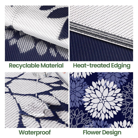 LuxStep durable-edge rug resists fraying on decks and patios.