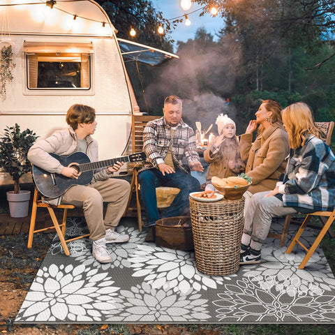 LuxStep UV-resistant rug keeps colors vibrant in sun.