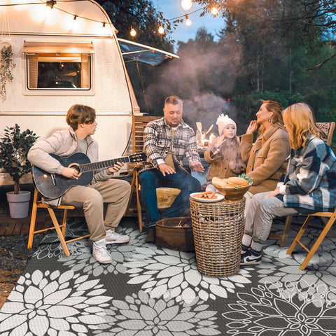 LuxStep outdoor rug waterproof and stain-resistant weave stays clean after outdoor use