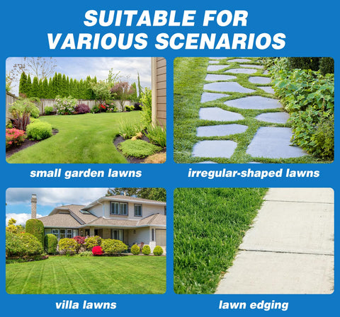 Luxter in action in a small garden demonstrates cordless versatility.