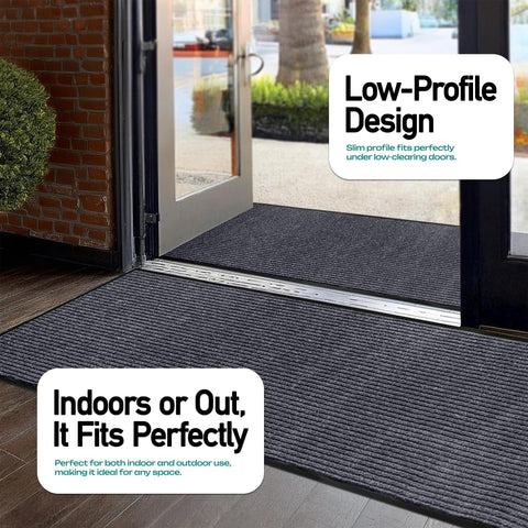 LuxUrux easy-clean door mat for quick shaking or hose-down