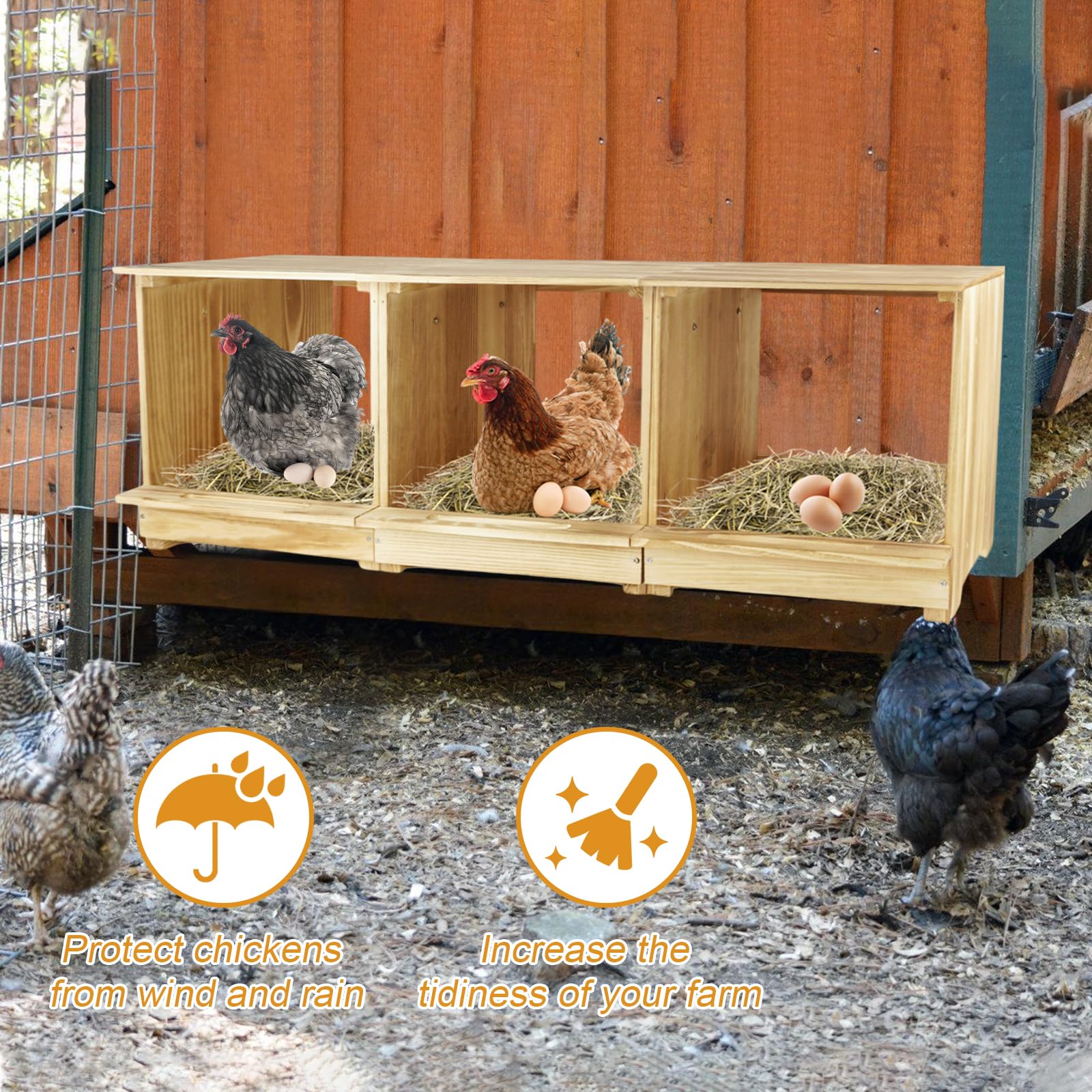 Luxurytex Nesting Box linking holes to connect multiple units