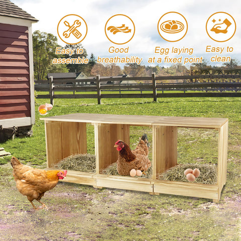 Luxurytex Nesting Box three holes design supports multiple hens