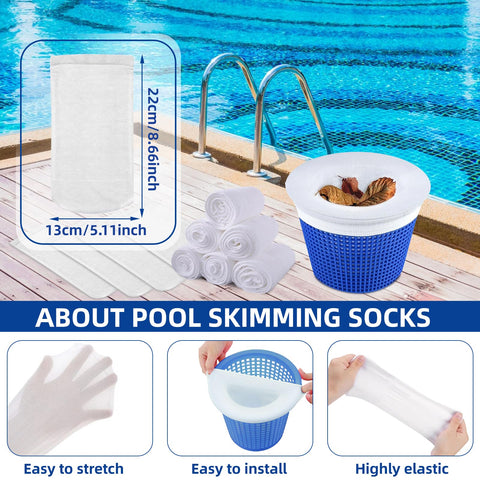 LUYI pool skimmer socks protecting the filter system and pump impeller