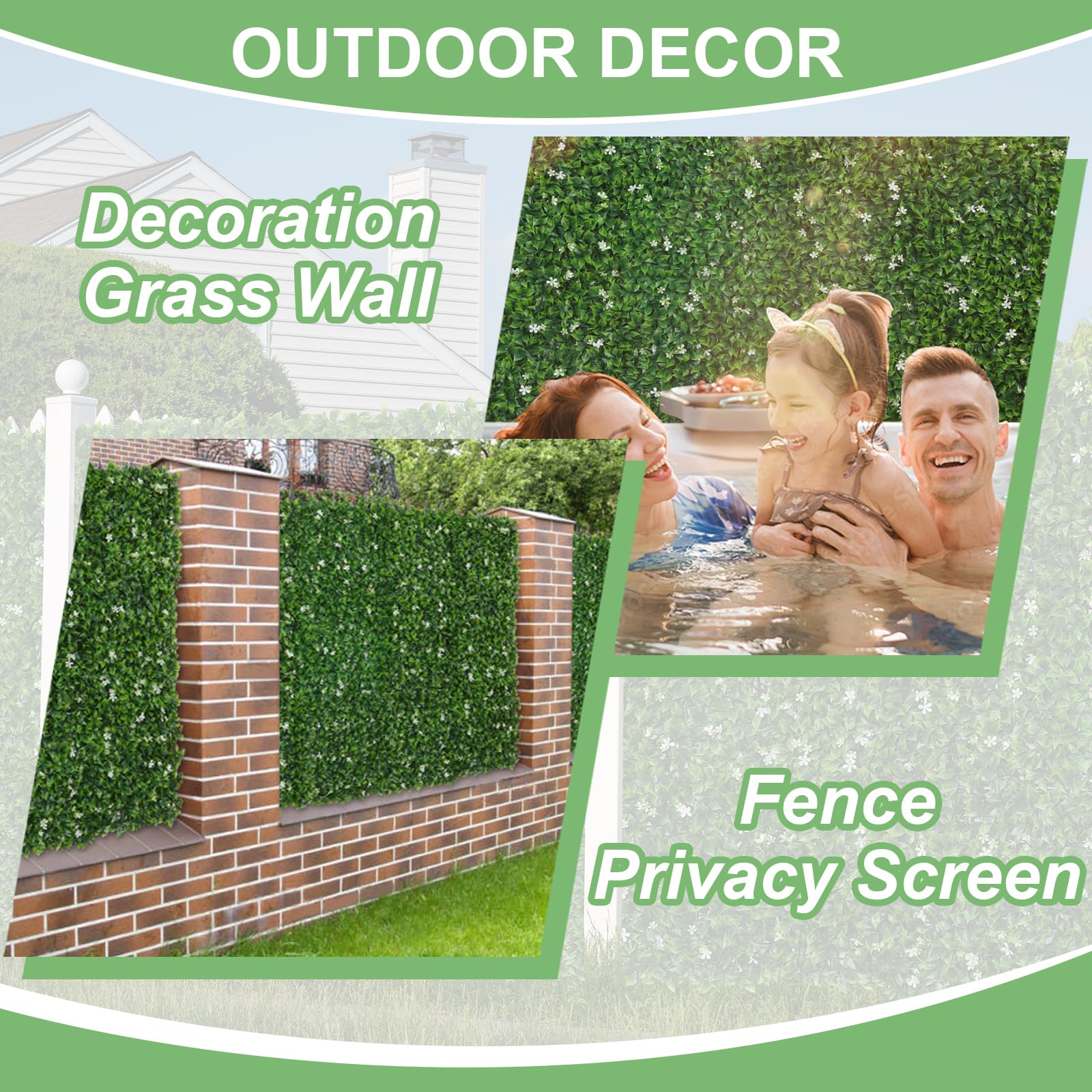 Luyue flower accents add texture to walls and patios.