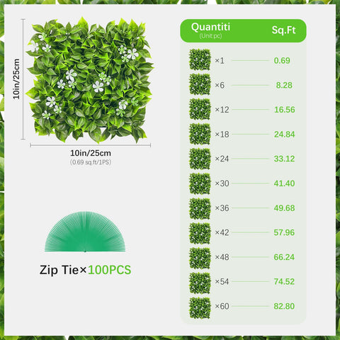 Luyue greenery wall backdrop with blossoms for decorative privacy and color.