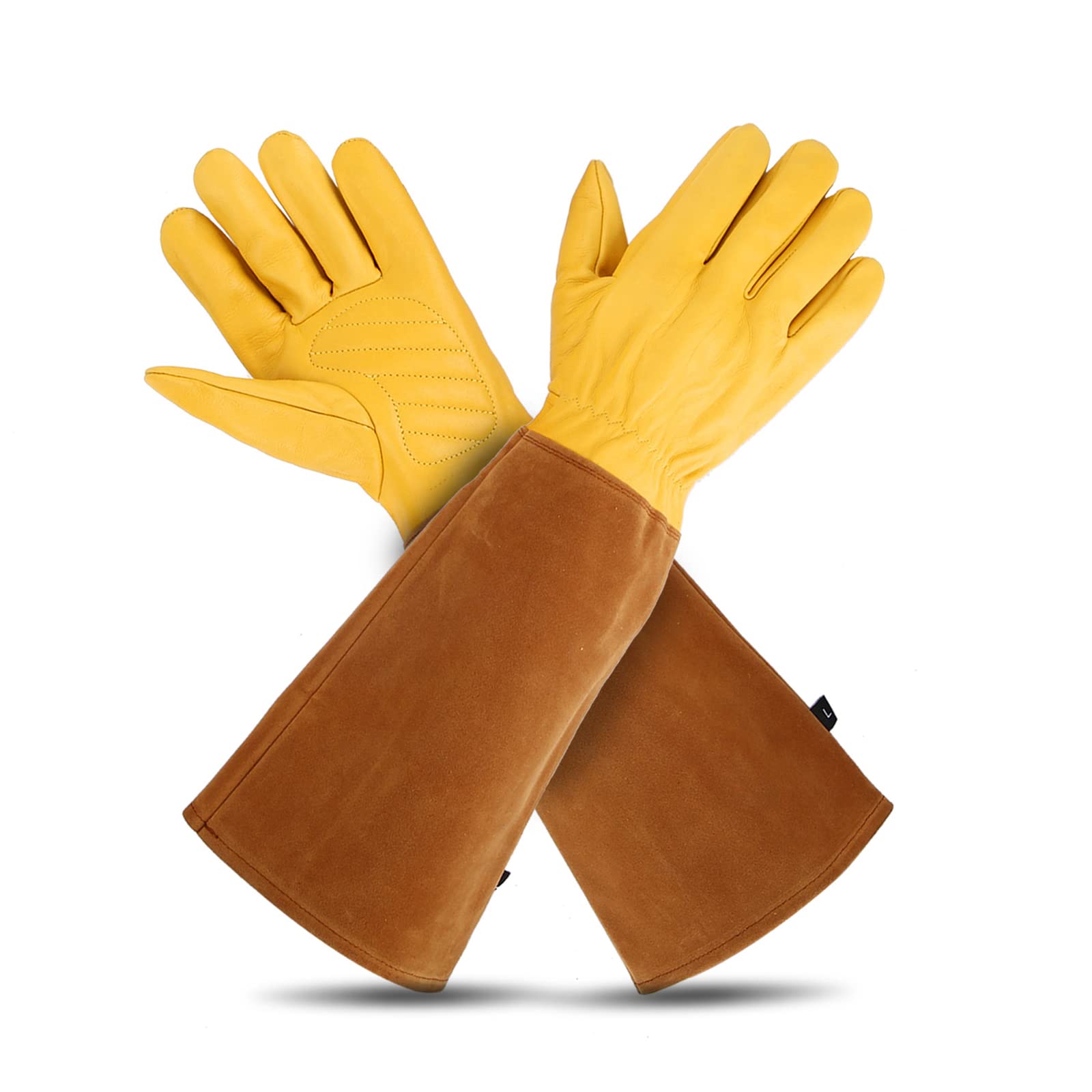 LUZAYA rose pruning gloves with full-grain cowhide for durable protection.
