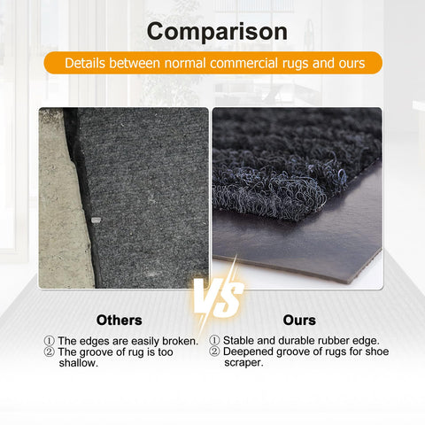 LVETOLS easy-clean front door mat handles rain and mud