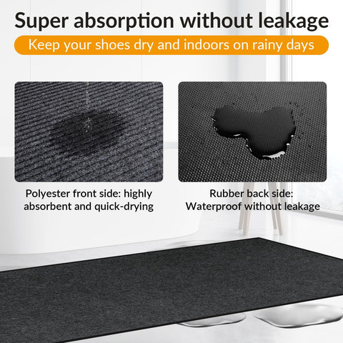 LVETOLS easy-to-clean entrance mat cleans with vacuum or hose.