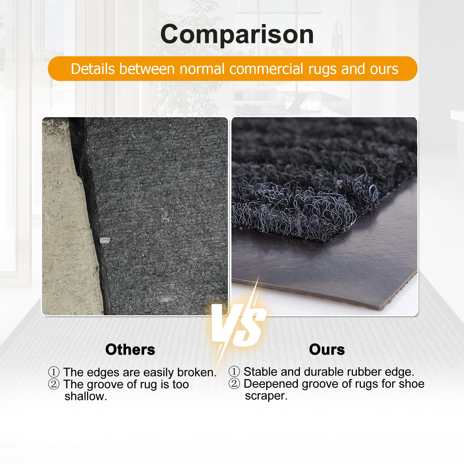 LVETOLS low-profile guard mat ideal for busy entrances