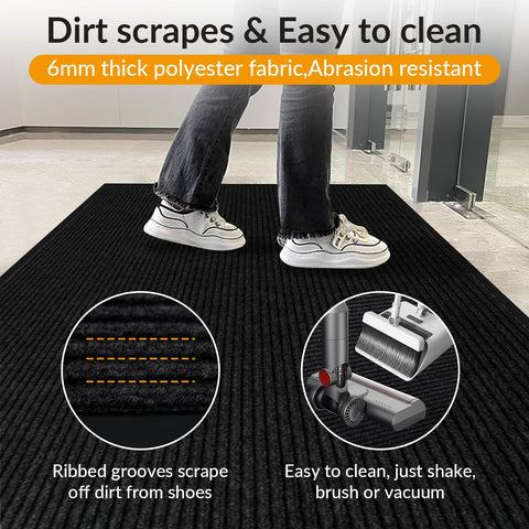 LVETOLS low-profile industrial door mat for tight door clearance
