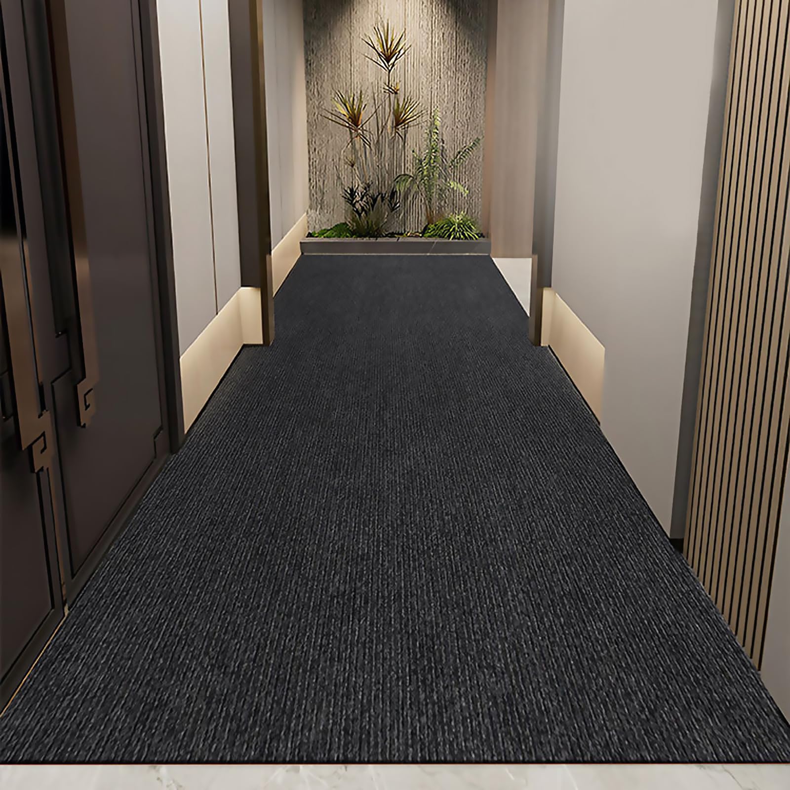LVETOLS striped brush entry mat with rubber backing prevents slips