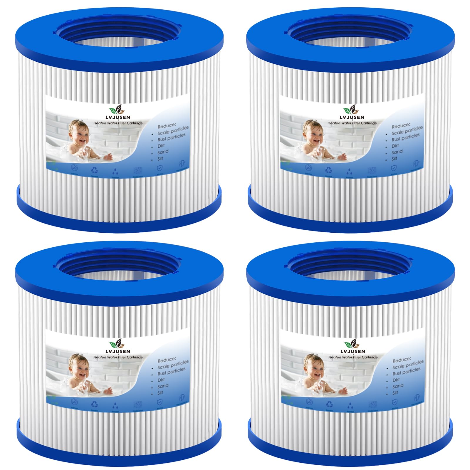 LVJUSEN screw-in filter close-up highlighting threaded design for secure spa operation
