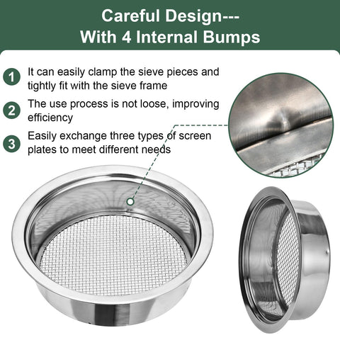 LWADALN soil sieve 12mm mesh handles large chunks for quick screening