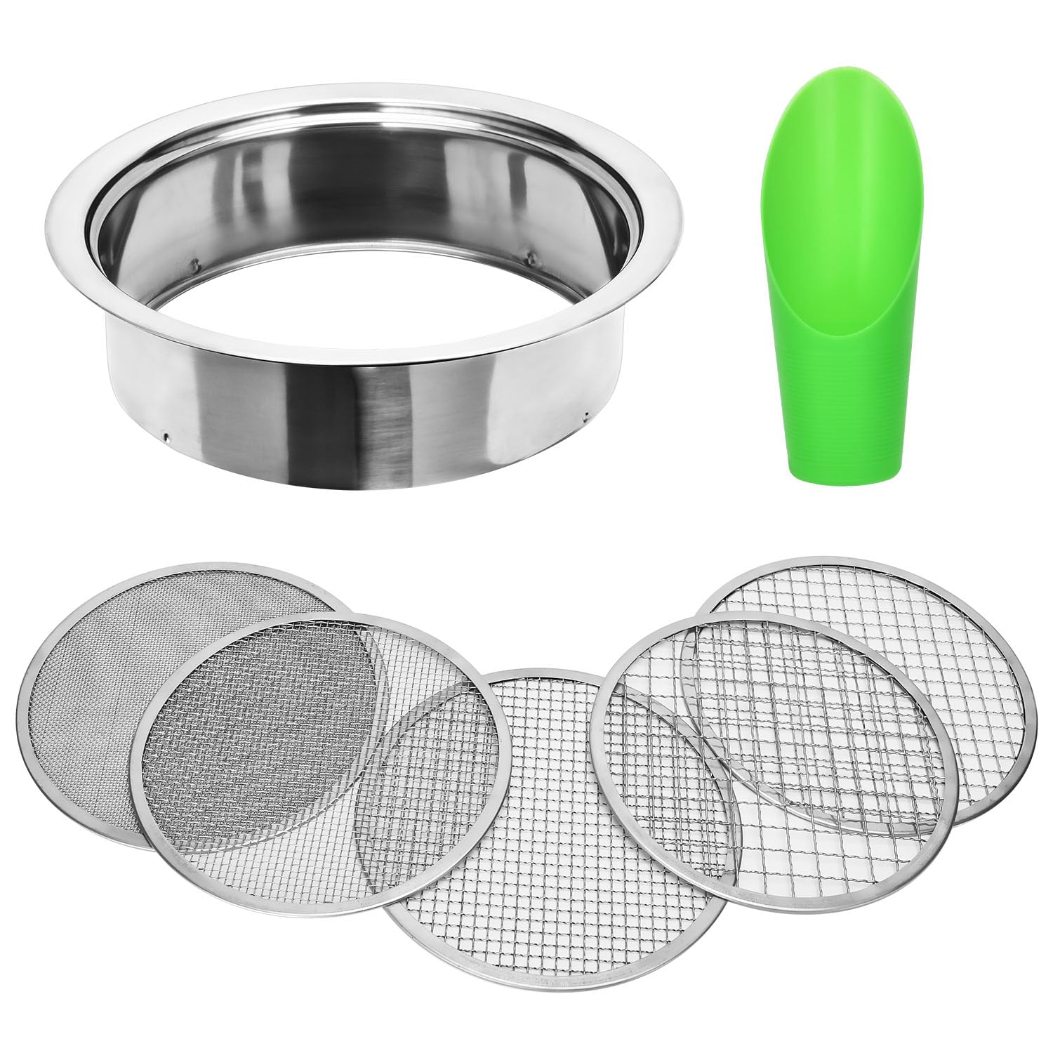 LWADALN soil sieve set frame showing secure fit and durable construction