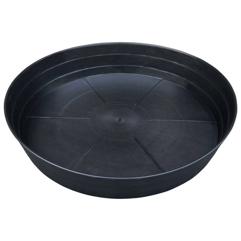 LWALRS 25-inch planter saucer with a deep 4.25-inch lip for heavy pots.
