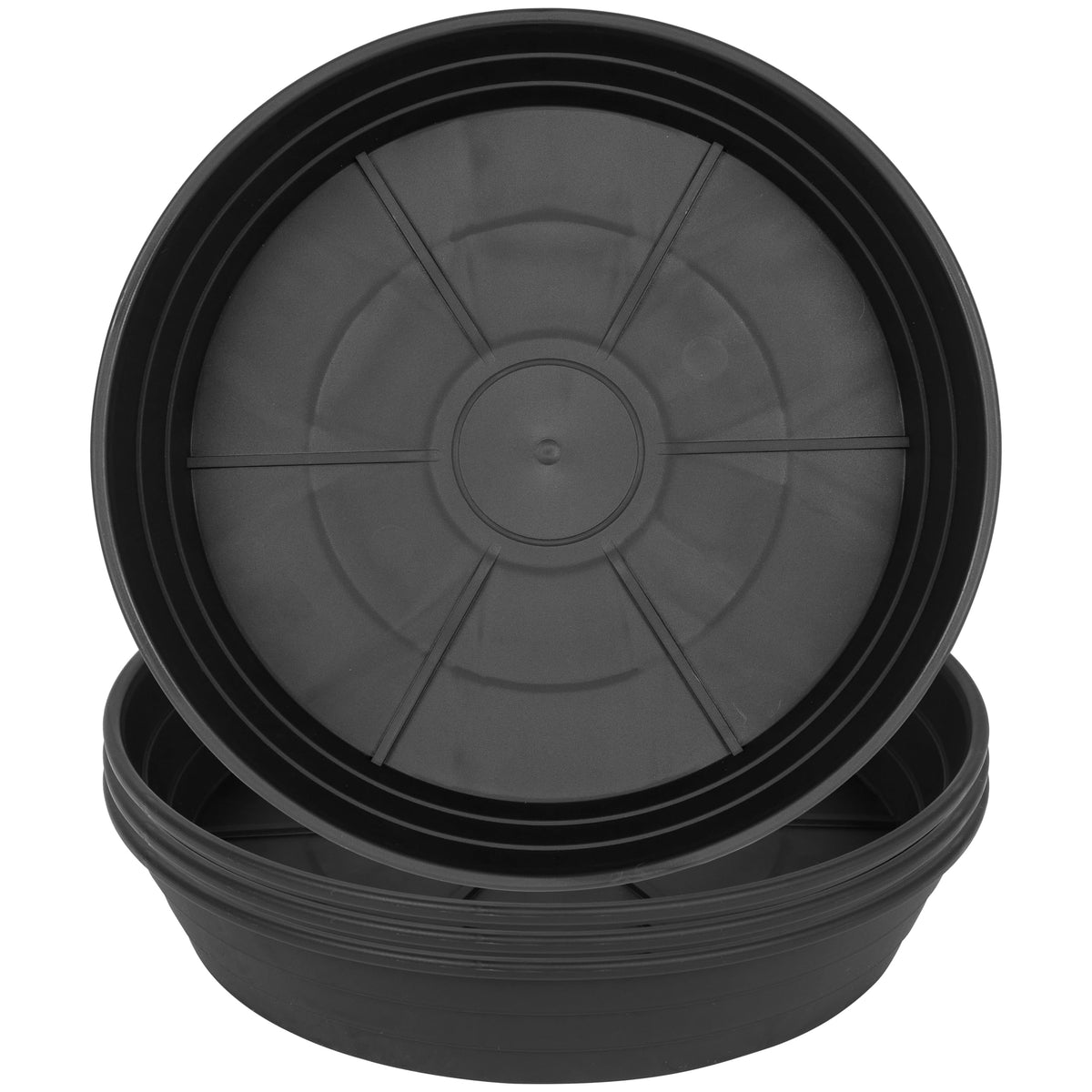 LWALRS 4-pack 6-inch round plant saucers catch drips and protect surfaces.
