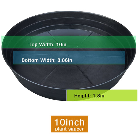 LWALRS four-pack heavy-duty PP plant saucers for durable protection