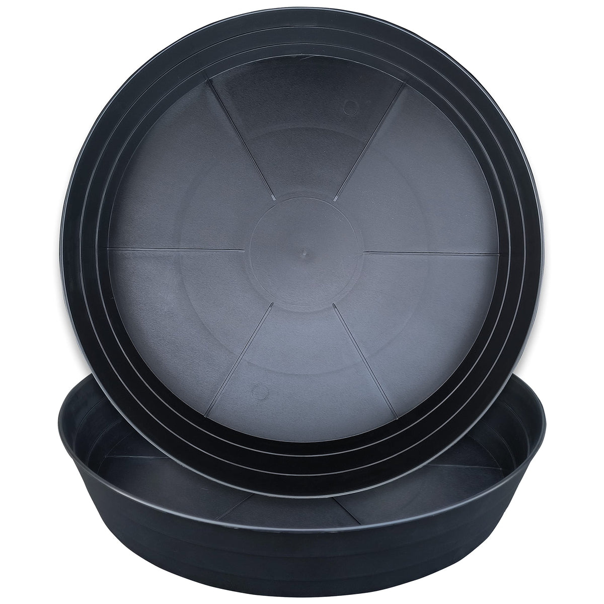 LWALRS plant saucer 18-inch top view prevents soil and water spills around pots