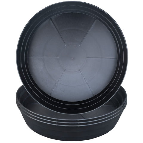 LWALRS deep plant saucer with 1.7-inch depth for heavy planters and spill containment