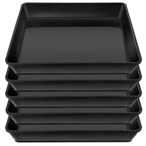 LWALRS square plant saucer top view showing durable 10-inch tray for indoor use