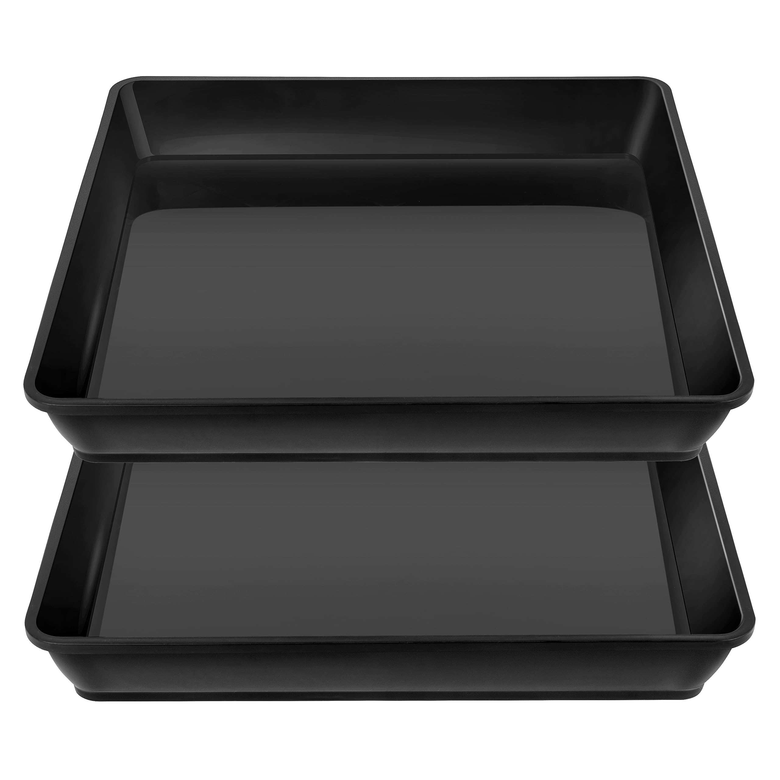 LWALRS Square Plant Saucer 16 Inch top view; sturdy no-hole design catches drips