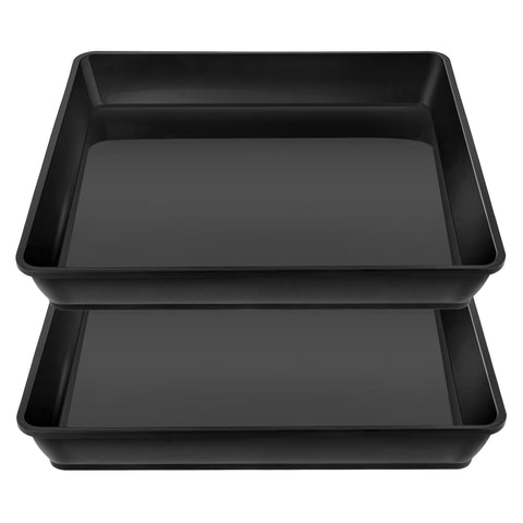 LWALRS Square Plant Saucer 16 Inch top view; sturdy no-hole design catches drips