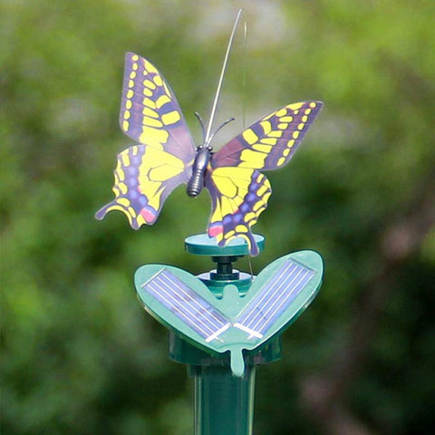 LWINGFLYER butterfly on backup AAA battery for uninterrupted outdoor display