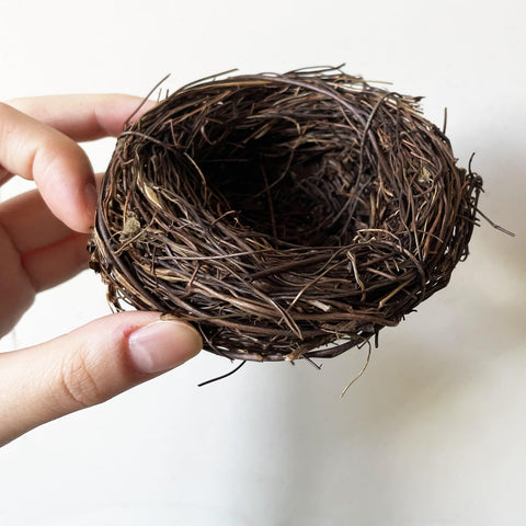 LWINGFLYER rattan bird nest 6cm for natural garden decor and resting space.