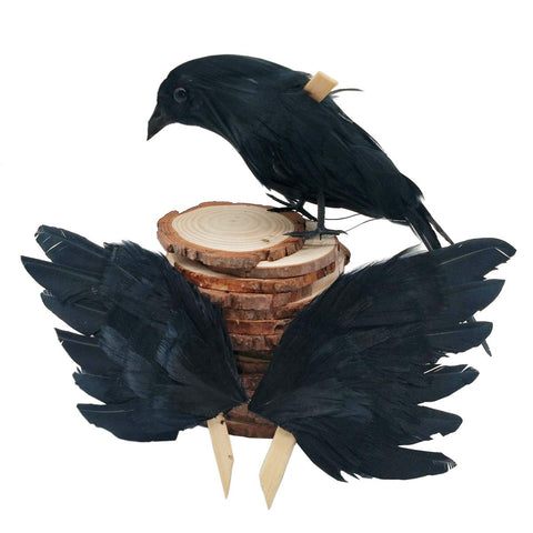 LWINGFLYER foam-bodied crow designed for durable Halloween props
