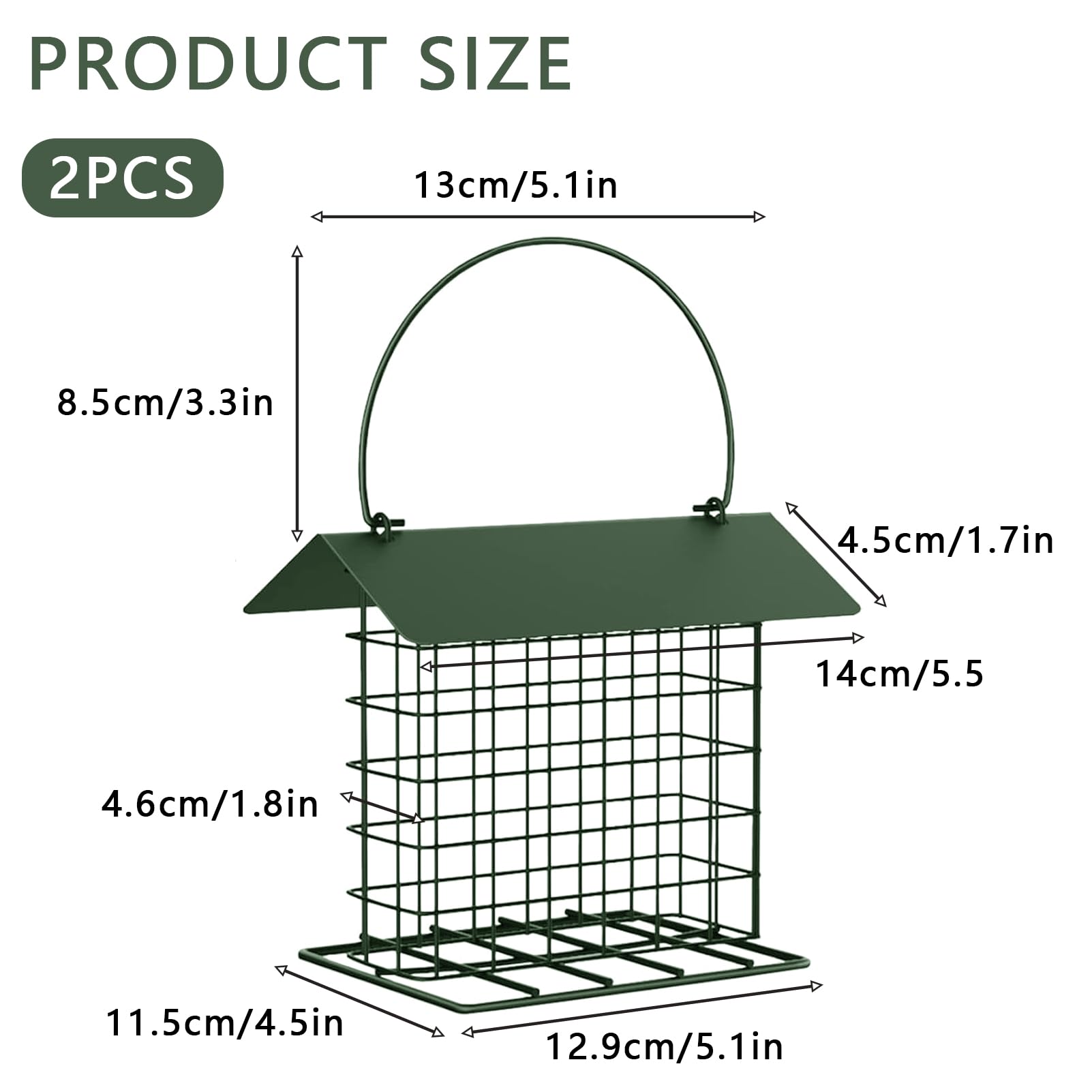 LWINGFLYER hanging bird feeder with metal roof and platform.