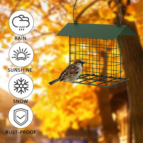 LWINGFLYER outdoor feeder setup attaches to tree or rail.