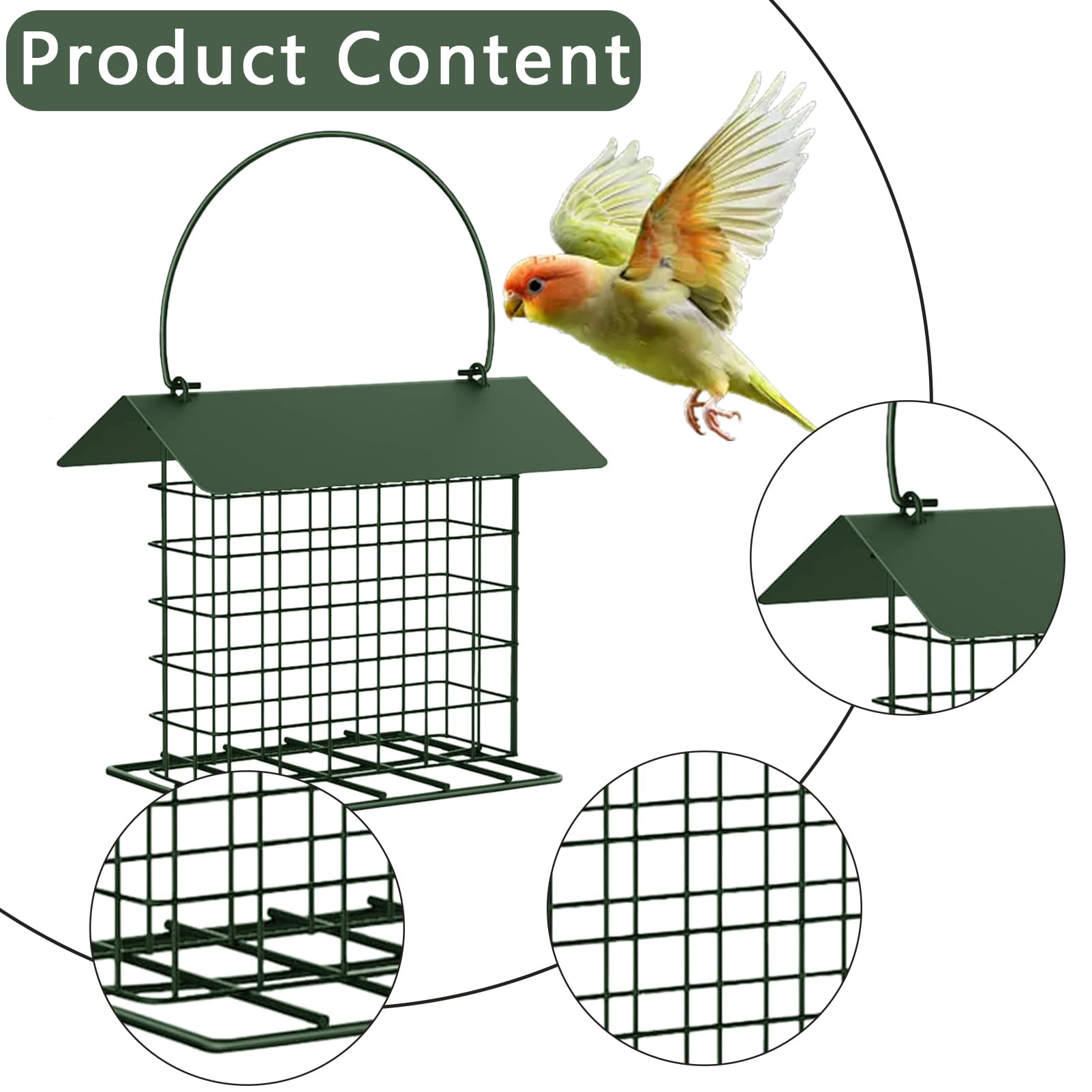 LWINGFLYER suet cake feeder with easy refill port.