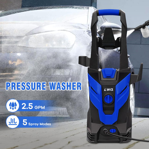LWQ pressure washer 0-degree nozzle targets tough grime for high-cleaning precision.