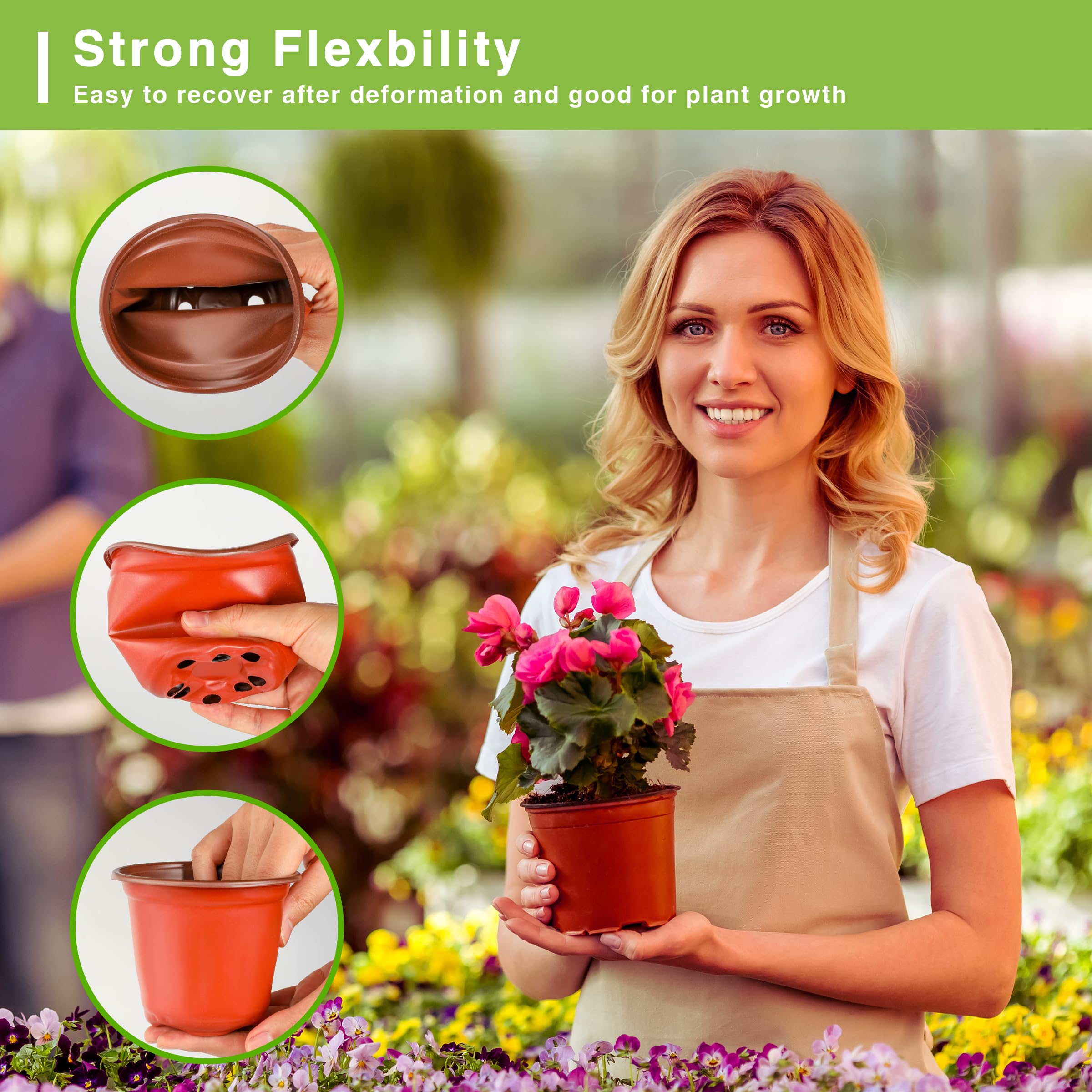LWWTBS small plastic pots ideal for indoor/outdoor urban gardening