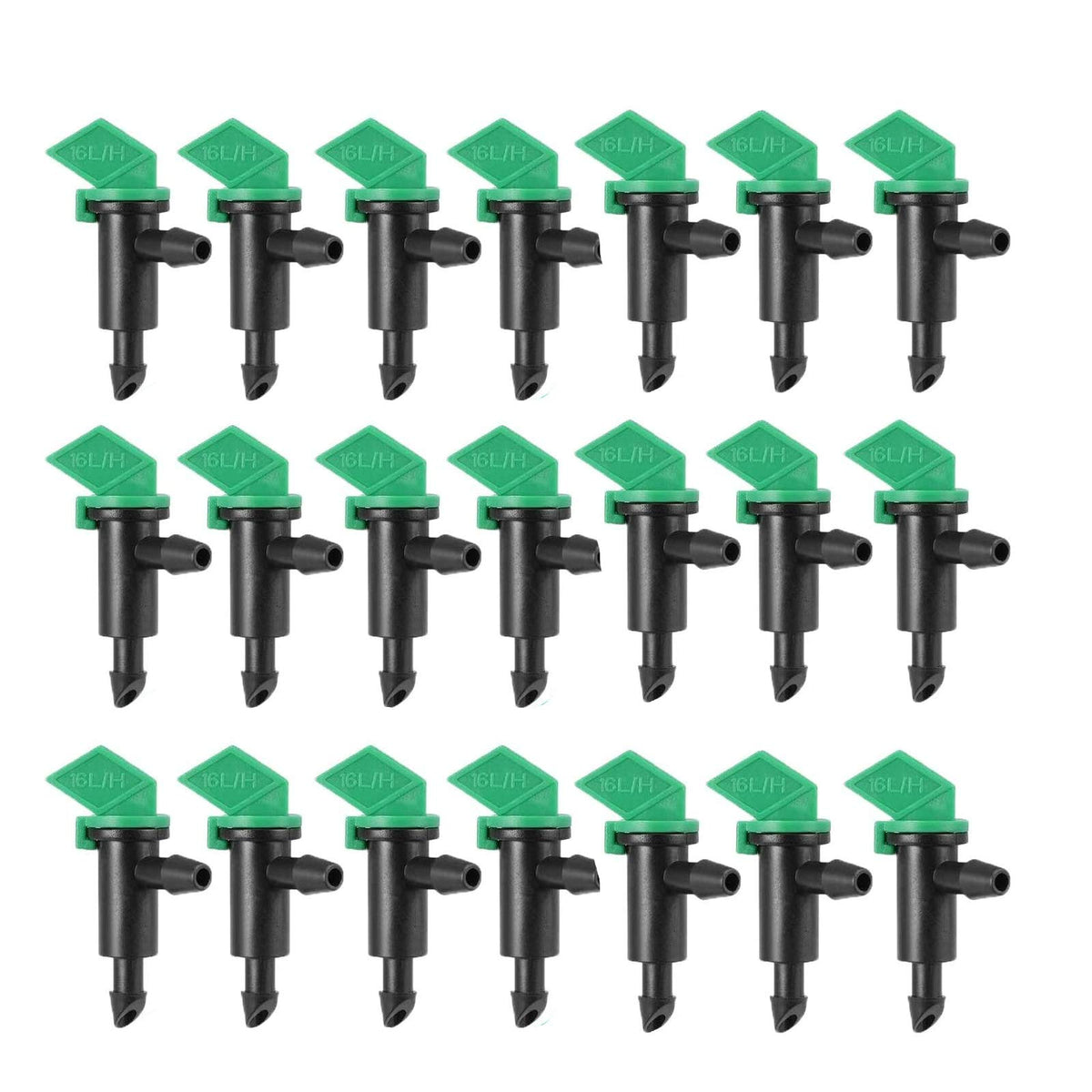 Lxcom Lighting flag drip emitter delivers precise 4 GPH flow for efficient lawn irrigation.