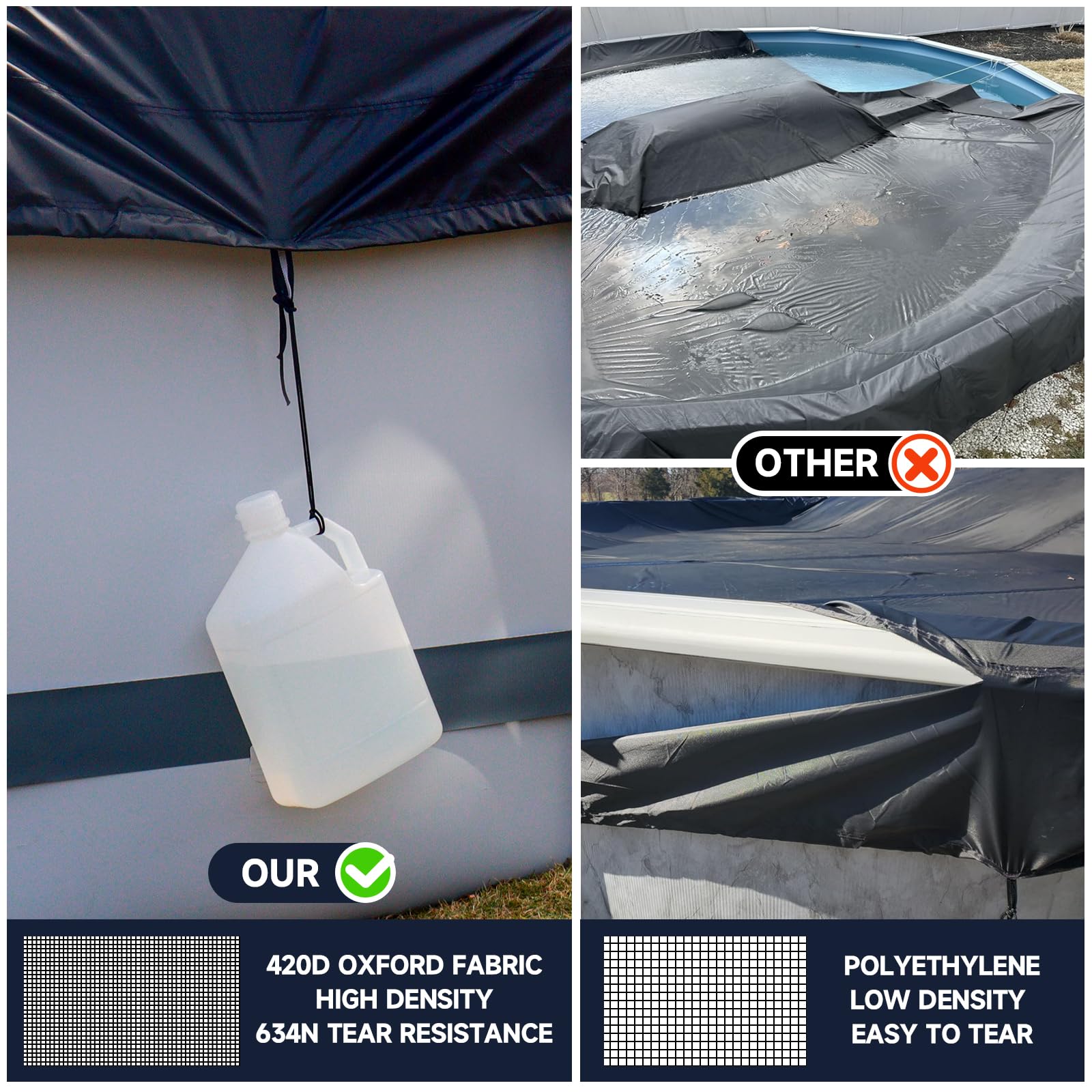 LXKCKJ durable-dustproof-fabric keeps pool area clean.