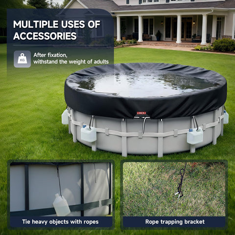 LXKCKJ ground-nail-accessories help secure the cover on windy days.