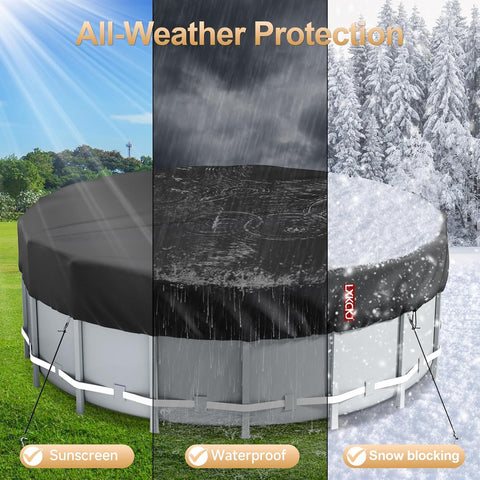 LXKCKJ pool cover with accessories included for installation
